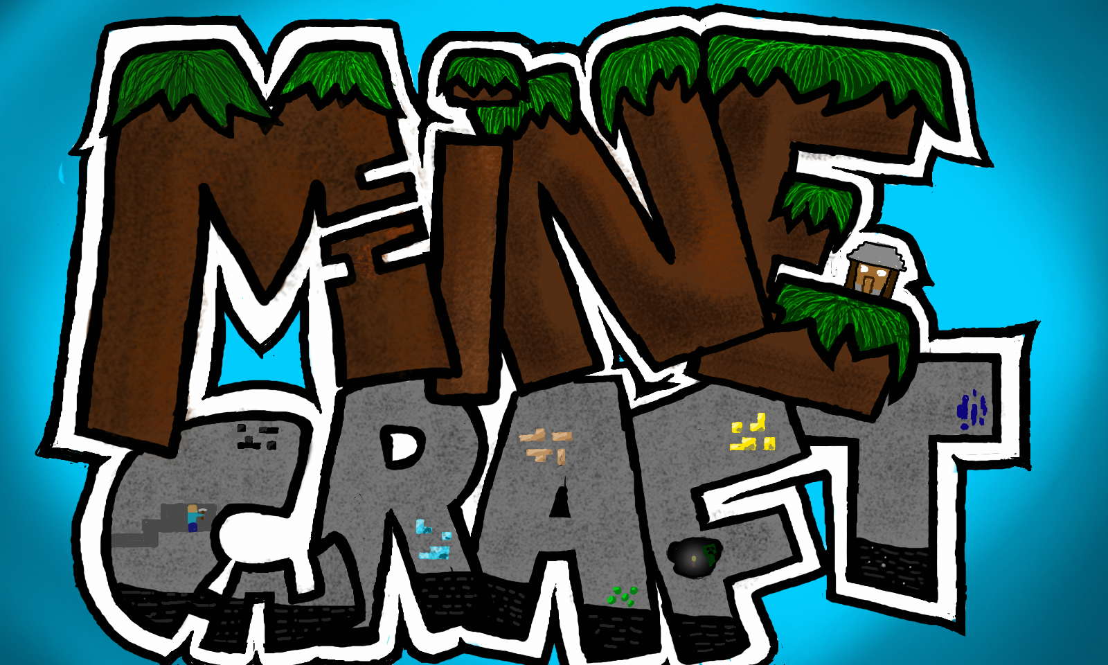 Minecraft граффити